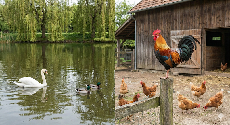 水辺に棲む鳥・家畜
