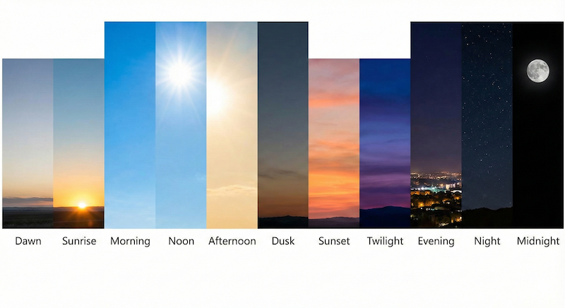 一日の流れを美しく表現する英単語
