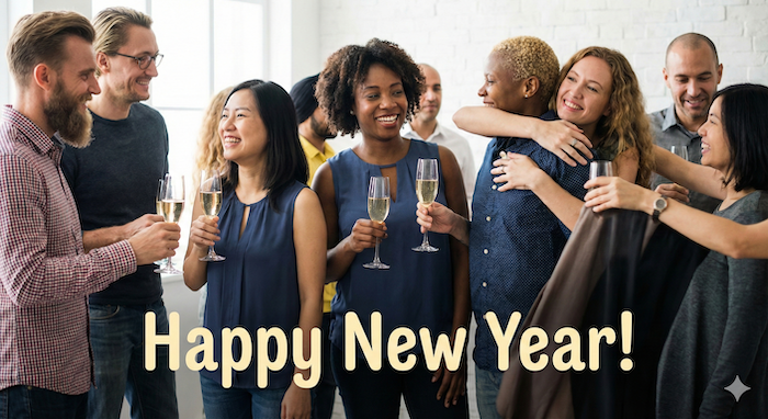 Happy New Year gathering. / 楽しい新年会の様子