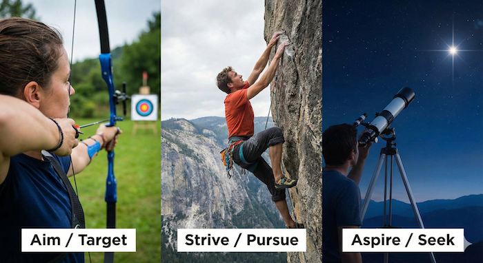 目的を「追求する・定める」英語　アイキャッチ