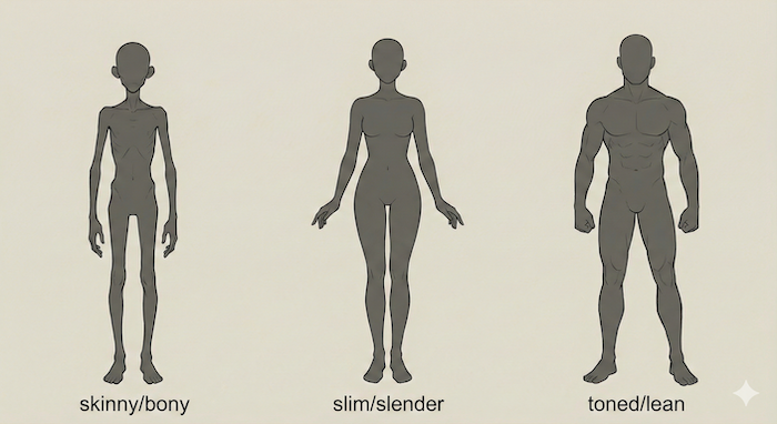 Different body types for "thin"