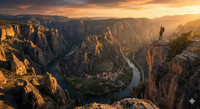 A spectacular canyon sunset view (息をのむような峡谷の夕景)
