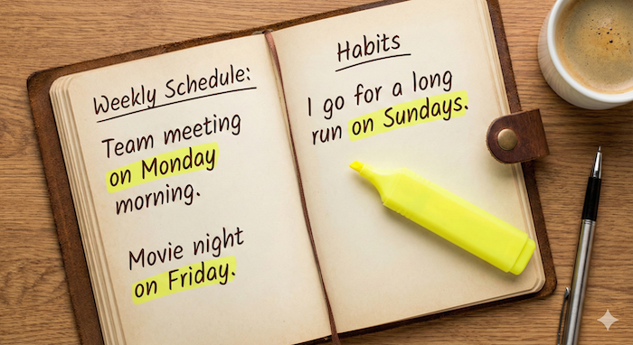 Journal Showing Preposition "On" Usage