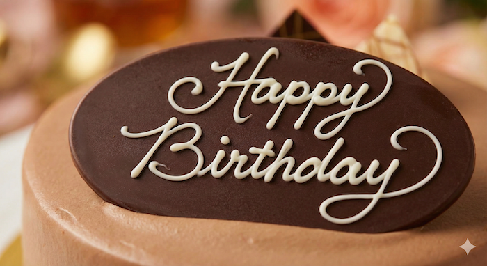 ハッピーバースデーのチョコプレート