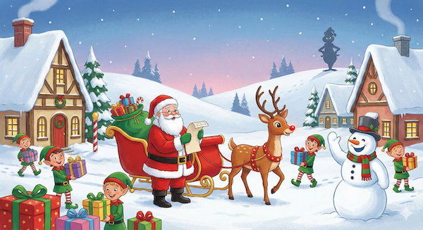 クリスマスキャラクターのイラスト