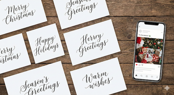 クリスマスカードとSNS