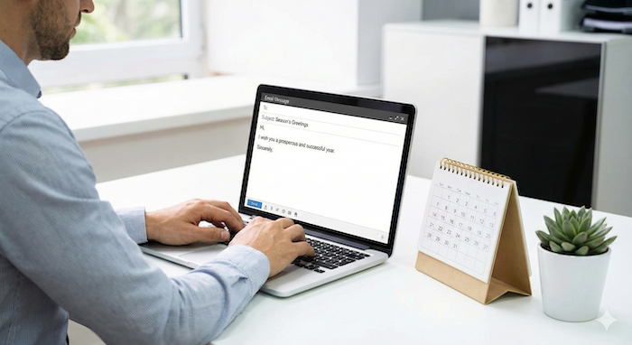 Professional business email greeting. / ビジネスメールの挨拶。