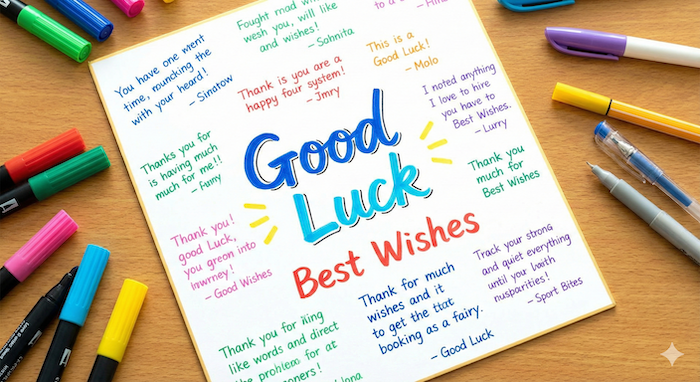 Close-up of handwritten farewell card (手書きの寄せ書きカードのクローズアップ)