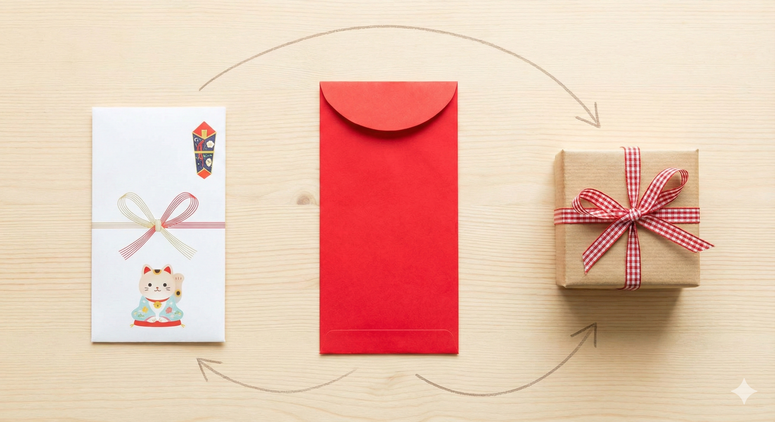 Cultural comparison of New Year gifts / お年玉の文化比較写真