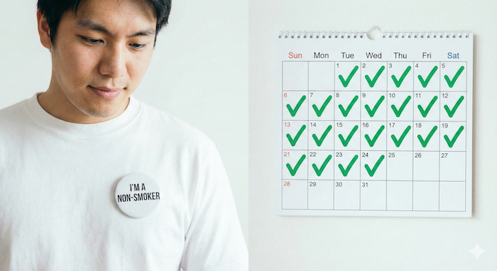Happy non-smoker / 禁煙に成功した人