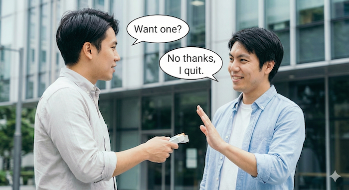 Declining a cigarette / タバコを断る会話