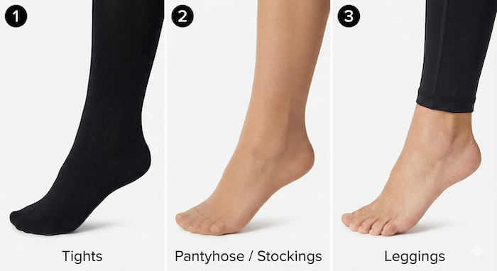 タイツ・ストッキング・レギンスの違い