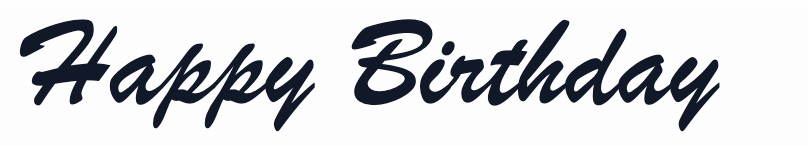 モダンでおしゃれなカリグラフィー風 ハッピーバースデー