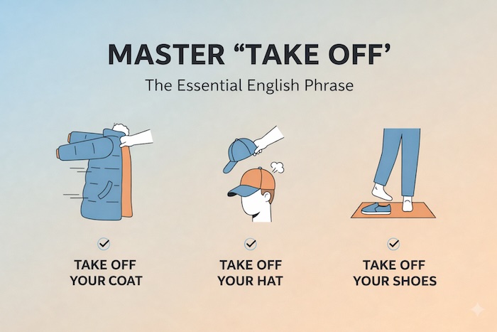 take offの使い方を説明する画像