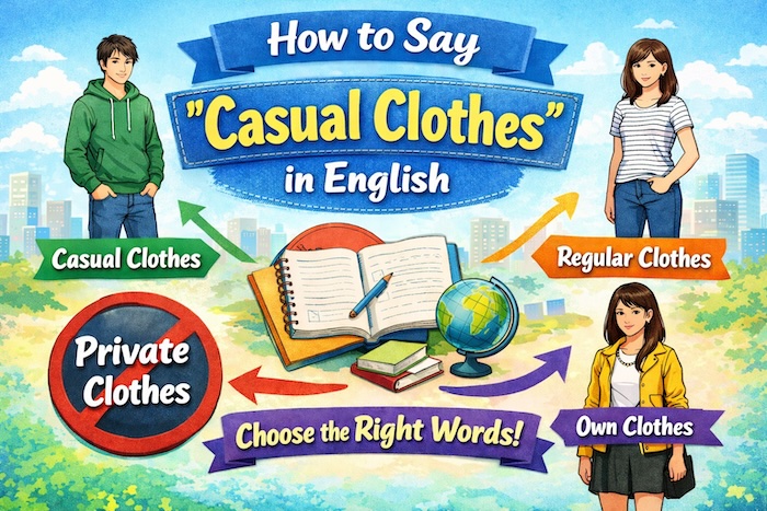 私服を英語でスムーズに使えるようになろう