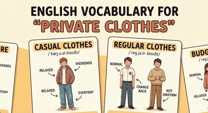 私服を表す2個のメイン表現