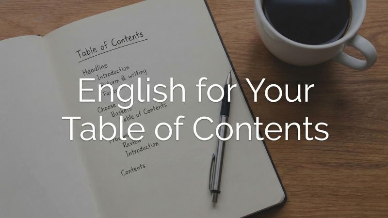 目次の英語は？サムネイル