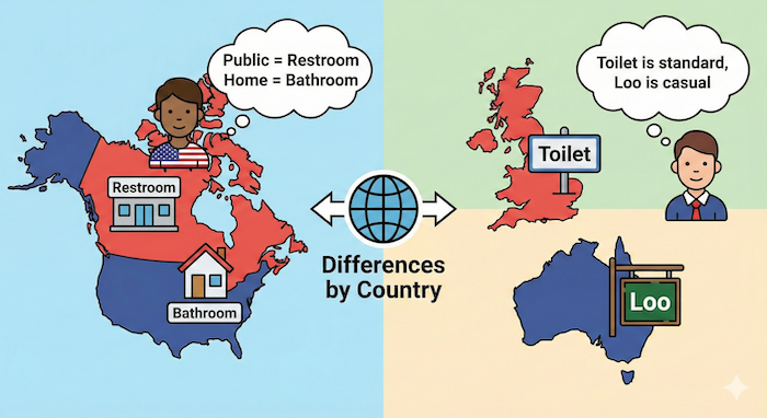国別のトイレの呼び方比較 (English: Toilet Terms by Country Comparison)