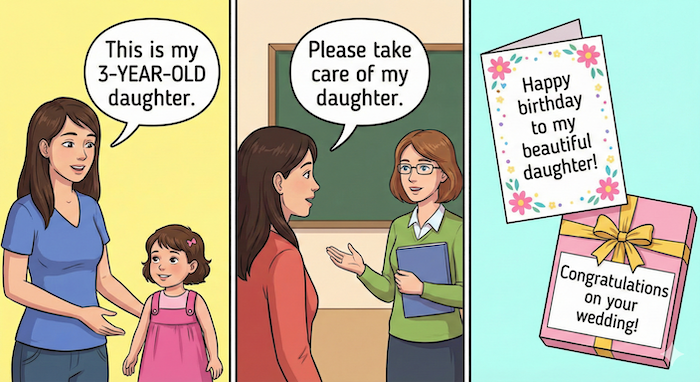 English phrases about daughters / 娘に関する英語フレーズ