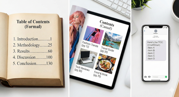 本、タブレット、スマホの目次