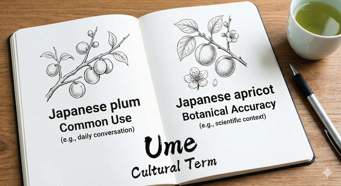 「梅」の英語表現を整理したノート。