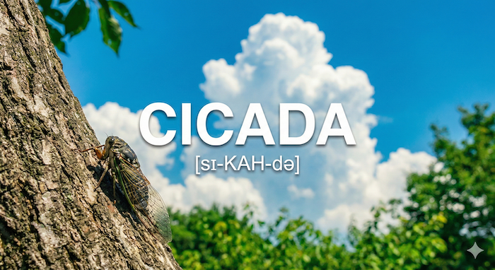 Japanese summer cicada on a tree trunk. / 木にとまる日本の夏のセミ。