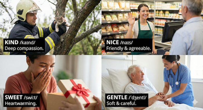 Four types of kindness / 4種類の親切さの表現