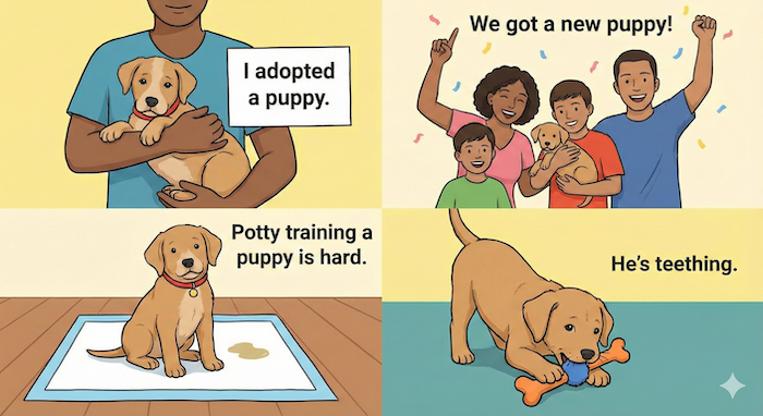 子犬に関する実用的なフレーズ。