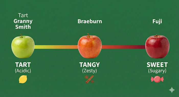 リンゴの味覚スペクトル図