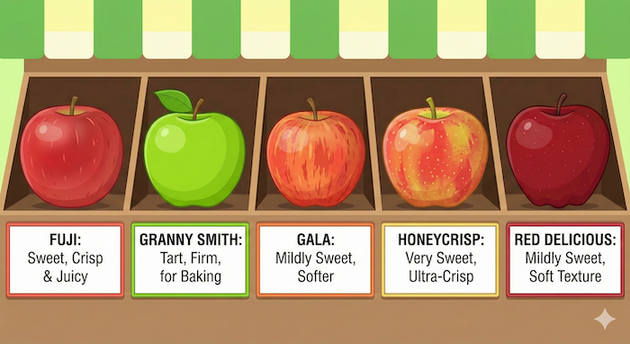 スーパーのリンゴ品種ガイド