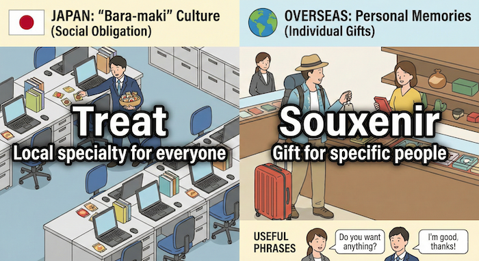 日本と海外のお土産文化の違いを比較