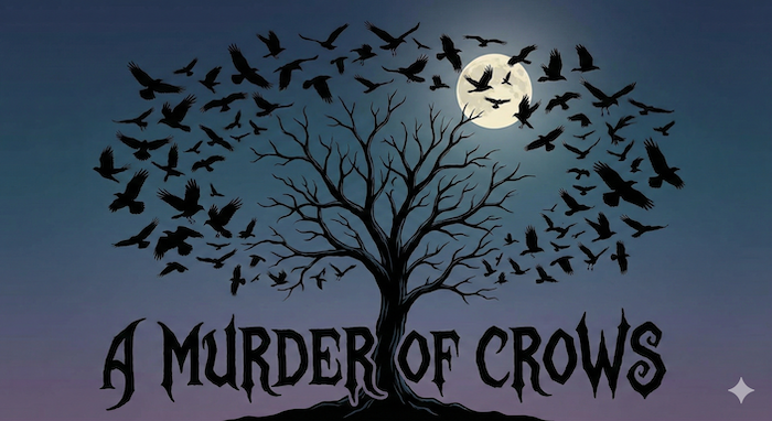 A murder of crows / カラスの群れ (集合名詞)