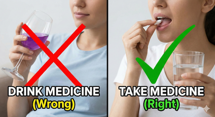 薬の正しい服用方法。