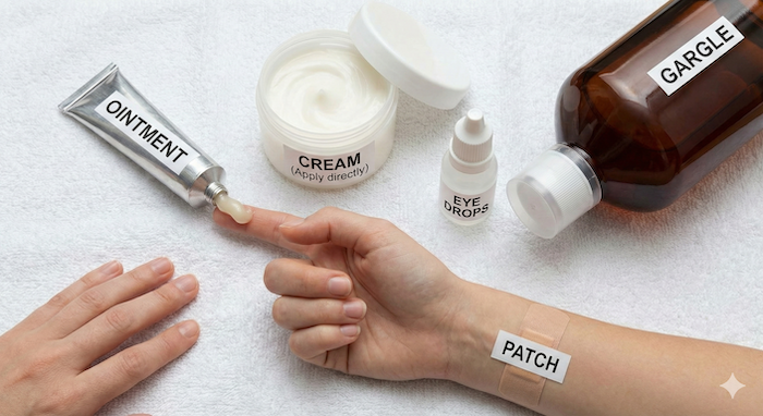 様々な外用薬とその使用法。