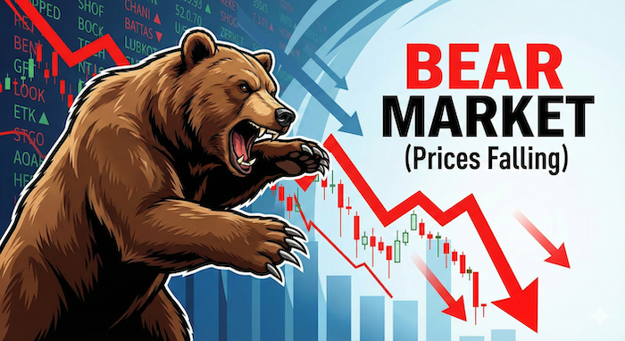 Bear Market Financial Illustration / 弱気相場の金融イラスト