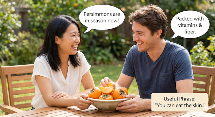 柿に関する英会話フレーズ。