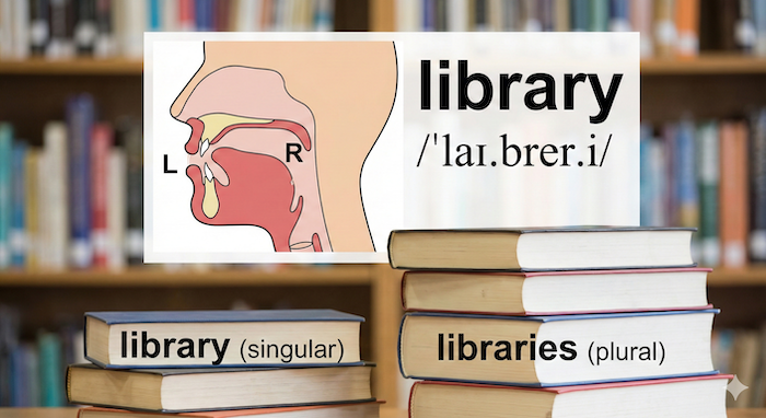 Libraryの発音と複数形。