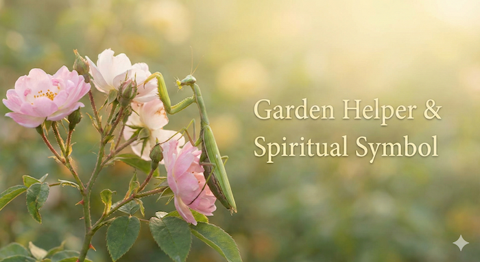 庭の益虫としてのカマキリ。