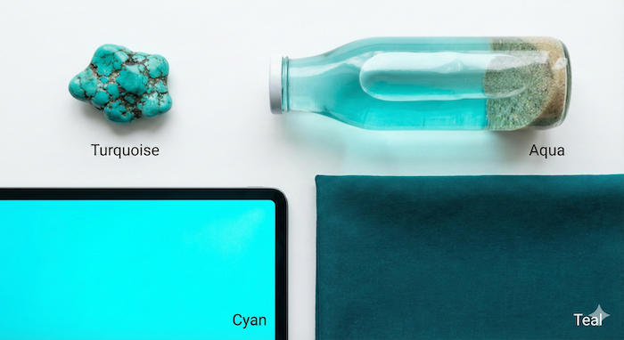ターコイズ、アクア、シアン、ティールのアイテム (Turquoise, aqua, cyan, teal objects)