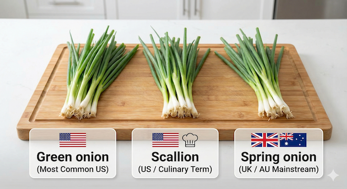 ネギの英語名の比較