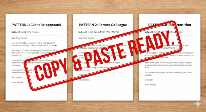 Copy-paste email templates for different situations.