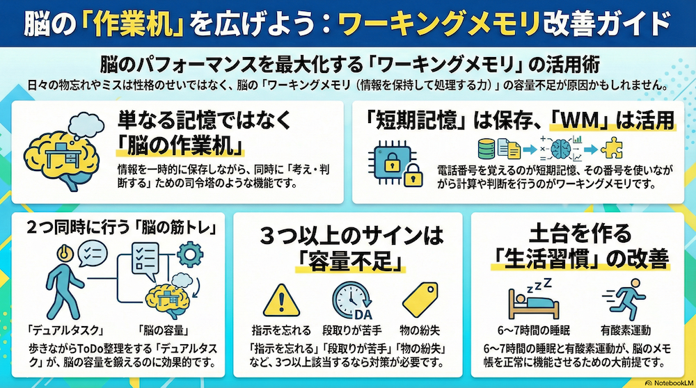 ワーキングメモリ インフォグラフィック