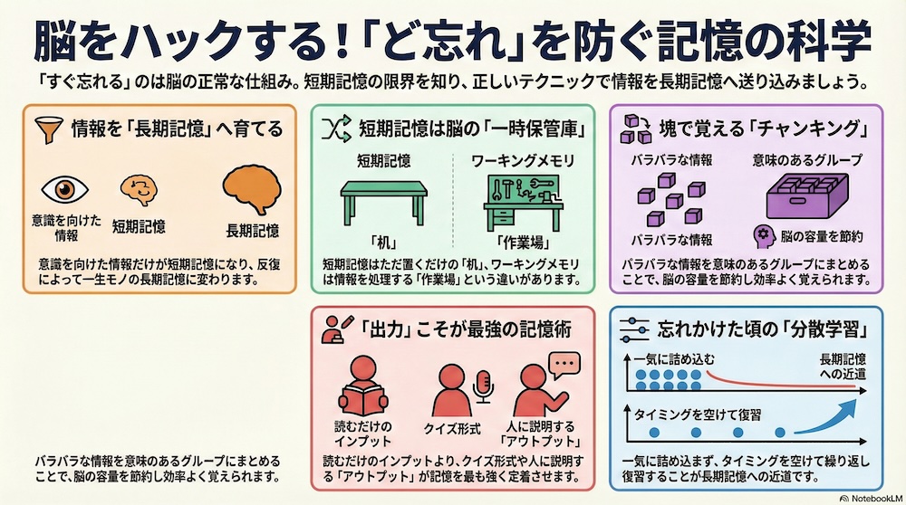 短期記憶 インフォグラフィック