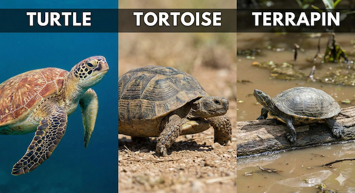 Turtle, Tortoise, and Terrapin (ウミガメ、リクガメ、テラピン)