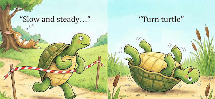 Tortoise and Hare & Turn Turtle (ウサギとカメとひっくり返る)