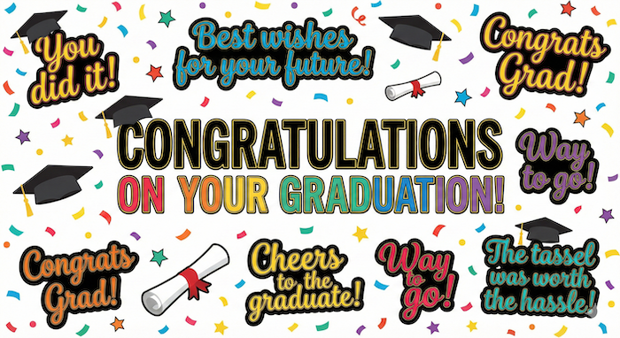 Graduation Congratulations Phrases Collage