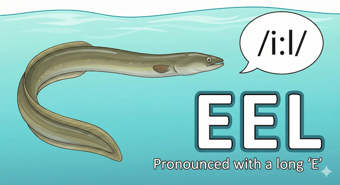 教育的なうなぎのイラスト (Educational Eel Illustration)