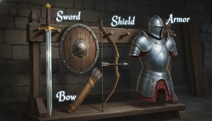 剣や盾を表すかっこいい英語