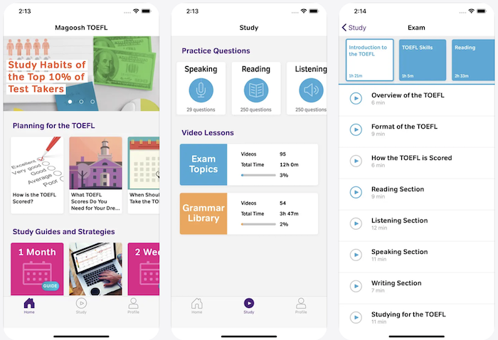 Magoosh TOEFL　スクリーンショット