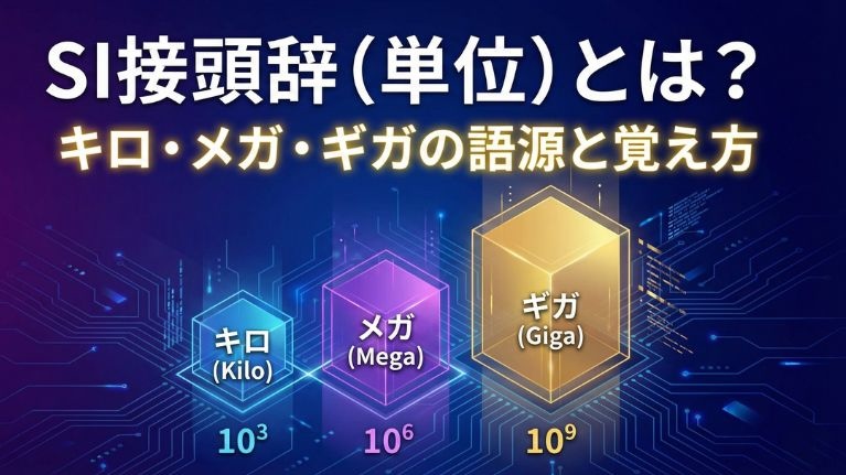 SI接頭辞（単位）とは？キロ・メガ・ギガの語源 さサムネイル